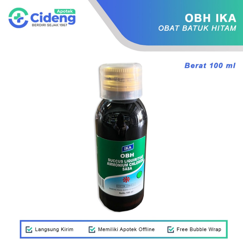 OBH IKA OBAT BATUK SIRUP HITAM 100ml / 200ml