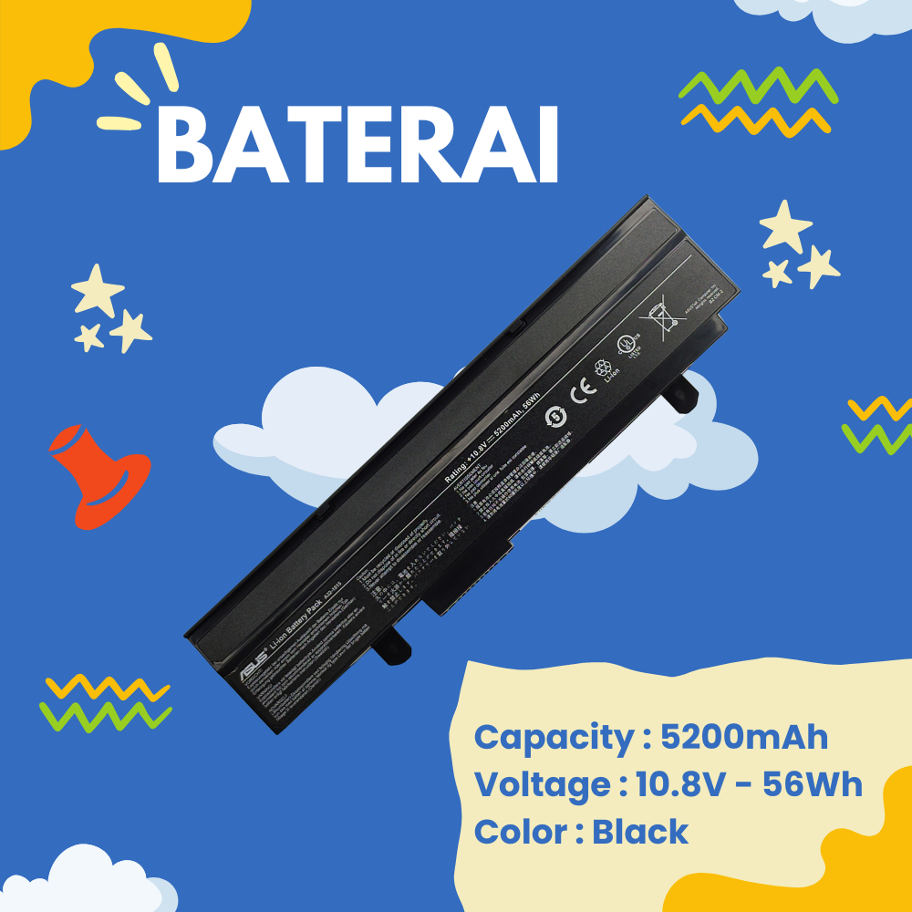 High Quality Baterai Laptop Asus Eee PC 1015 Original - GARANSI