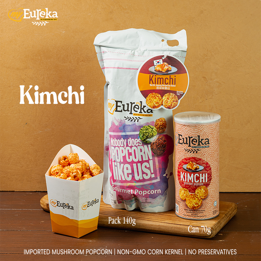

Popcorn Eureka Rasa Kimchi Can 70g | Snack Cemilan Impor