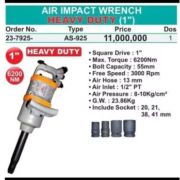Air impact wrench wipro 6300NM  Heavy Duty 1 inch AS 925 Original terbaik wipro raja impact