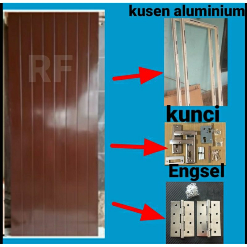 PINTU DUCO CAT ,GRATIS LUBANG KUNCI/ PINTU MINIMALIS DUCO/ PINTU KAMAR/ PINTU UTAMA