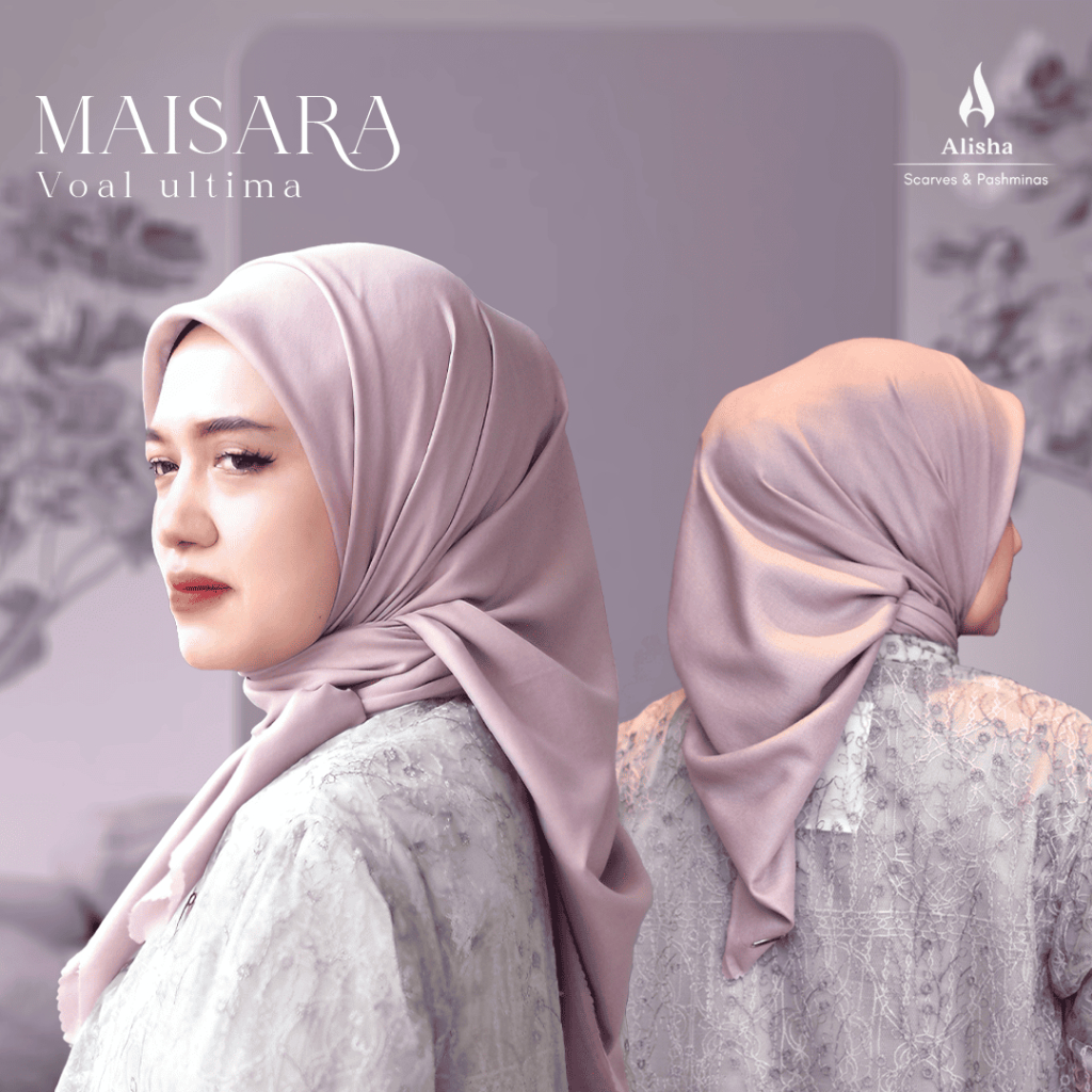 AlishaFancyShop-Voal Maisara Ultima Lasercut-Hijab segi empat