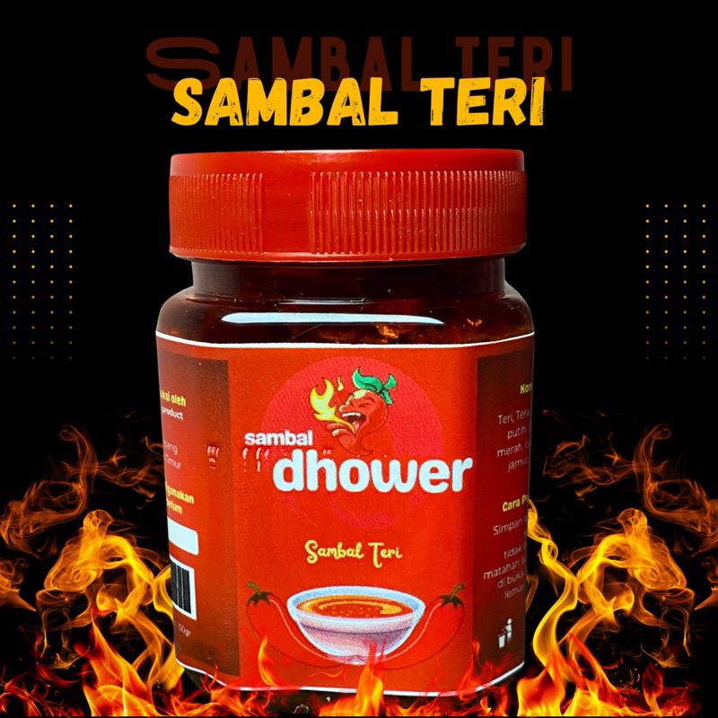 

DHOWER - SAMBAL TERI SAMBAL DHOWER SAMBAL KEMASAN SAMBAL PEDAS SAMBAL HOMEMADE Kemasan 200 gram