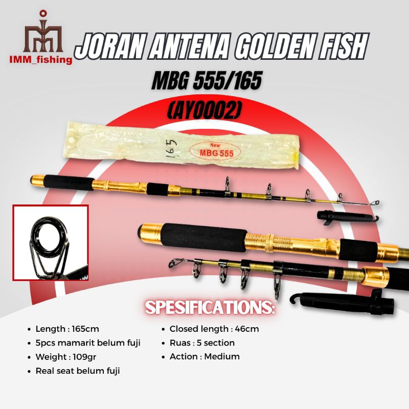 JORAN ANTENA GOLDEN FISH MBG | Tongkat Pancing