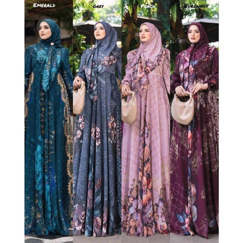 Gamis Syari Cantik Medina Series By Alya Syari / Gamis Syari Terbaru / gamis alya original