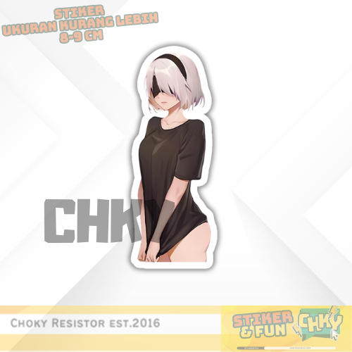 

Stiker Sticker Vinyl Laminasi Glosy YORHA 2B NIER AUTOMATA Vol 9