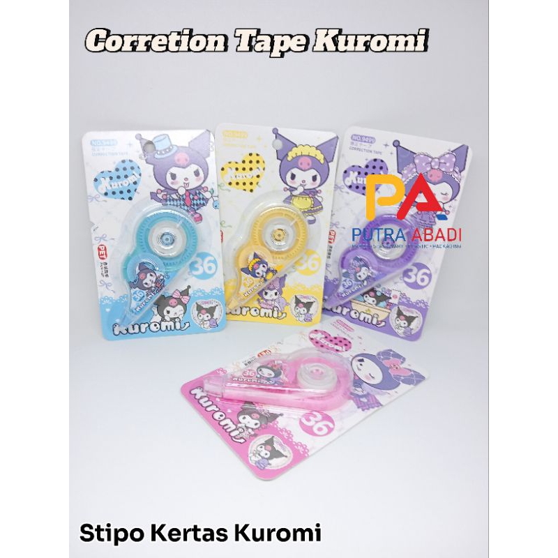 

Correction Tape Kuromi Aesthetic Lucu l Stipo Kertas Kuromi