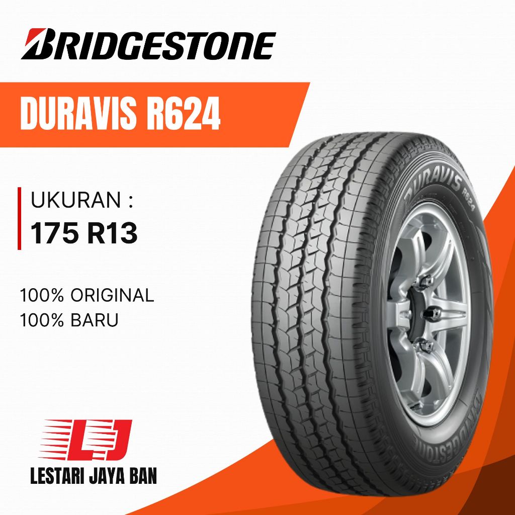 BAN BRIDGESTONE DURAVIS R624 175/80 R13 - BAN MUATAN DURAVIS - BAN GRANDMAX - BAN CARRY - BAN T120SS
