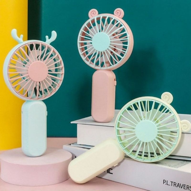 TERBARU KIPAS ANGIN MINI KARAKTER KIPAS ANGIN MINI FAN GENGGAM PORTABLE KIPAS ANGIN PORTABLE KECIL L