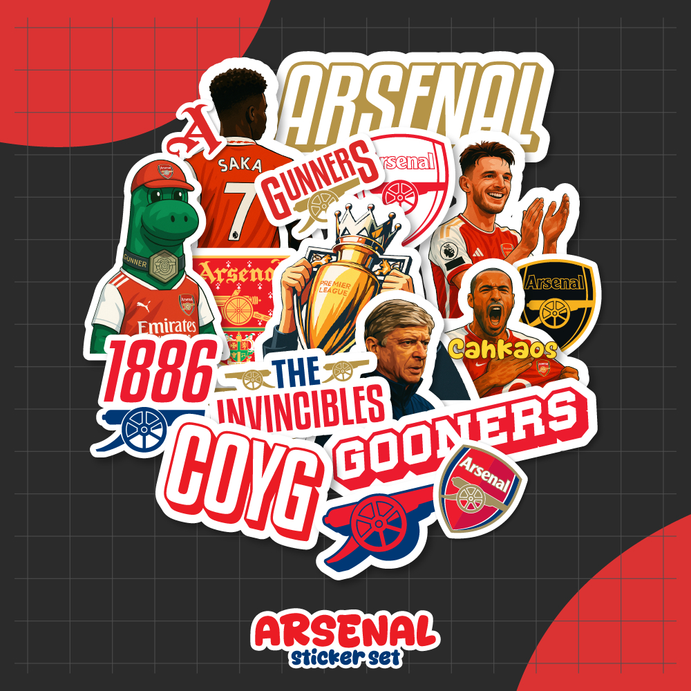 

Sticker Arsenal / Sticker Vinyl Die Cut / Sticker Cute / Stiker Laptop Helm