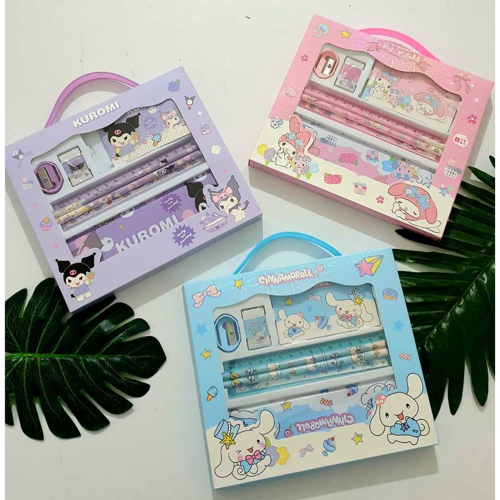 

Stationery set paket alat tulis fancy melodi korumi morol 7 in 1