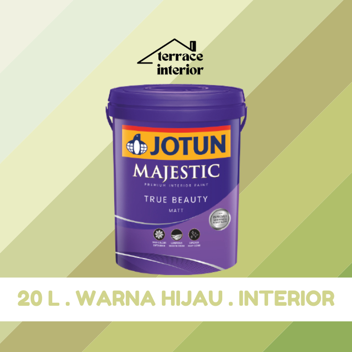 Cat Tembok Majestic Matt Interior Jotun warna Hijau 20 L