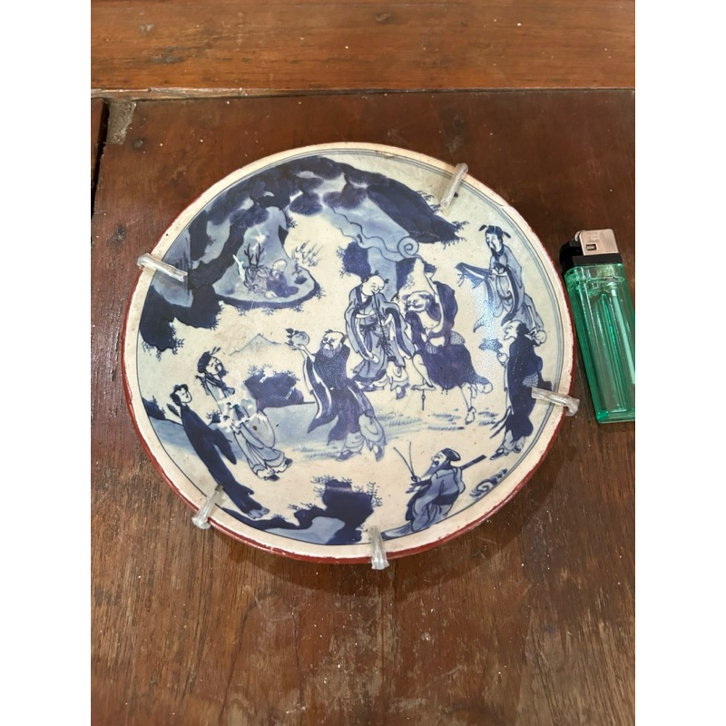 Keramik China Kuno Dinasty Piring Biru Putih Kaisar Antik