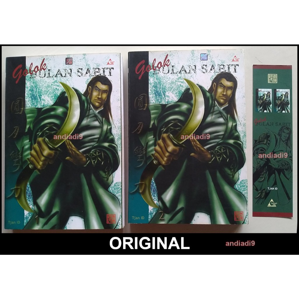 BUKU NOVEL CERITA SILAT CERSIL GOLOK BULAN SABIT JILID 1 – 2 TAMAT TJAN ID SOFTCOVER ORIGINAL