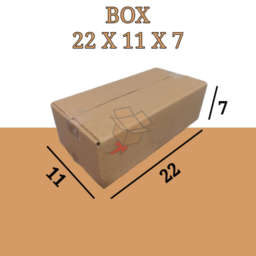 

Kardus Polos Karton Box Coklat DieCut 22 x 11 x 7