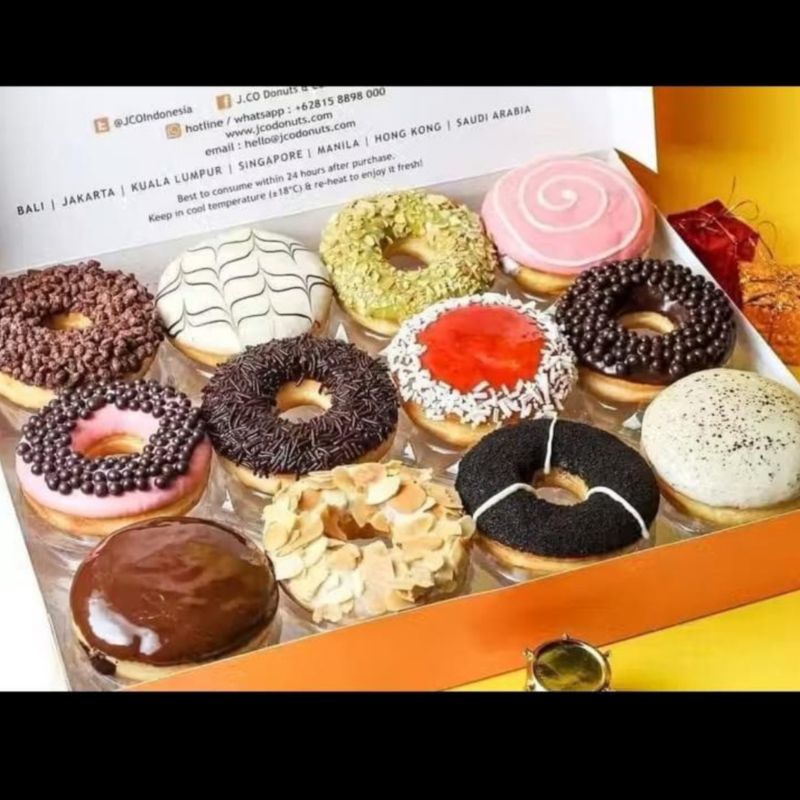 

donat JCO ukuran besar isi 1 lusin READY