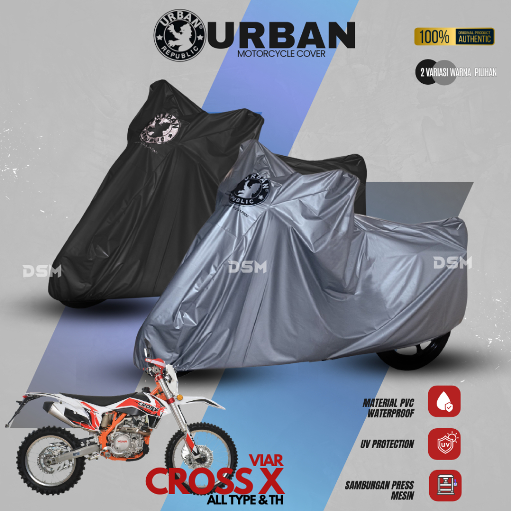 Urban Cover Motor Viar Cross X 100% Waterproof / Sarung Motor Cross X