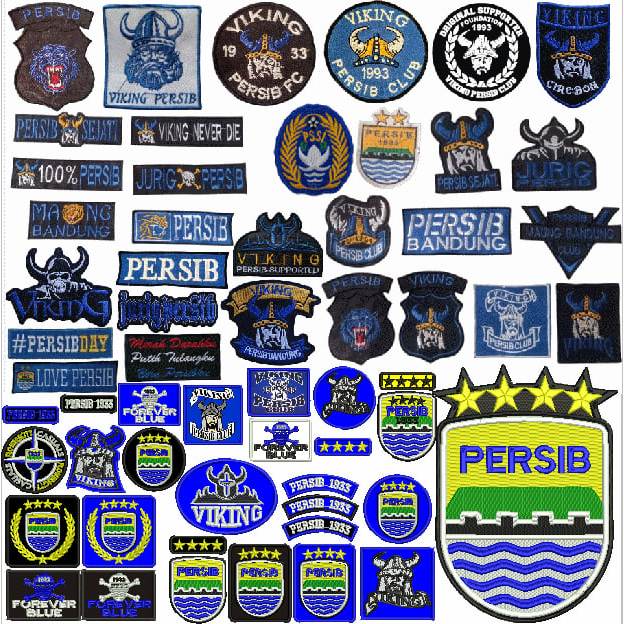 VIKING PERSIB LOGO PATCH BORDIR LOGO EMBLEM EMBROIDERY