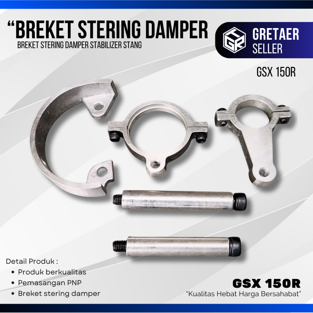 BREKET STABILIZER BREKET STERING DAMPER GSX 150 DUDUKAN STERING DAMPER GSX STABILIZER STANG