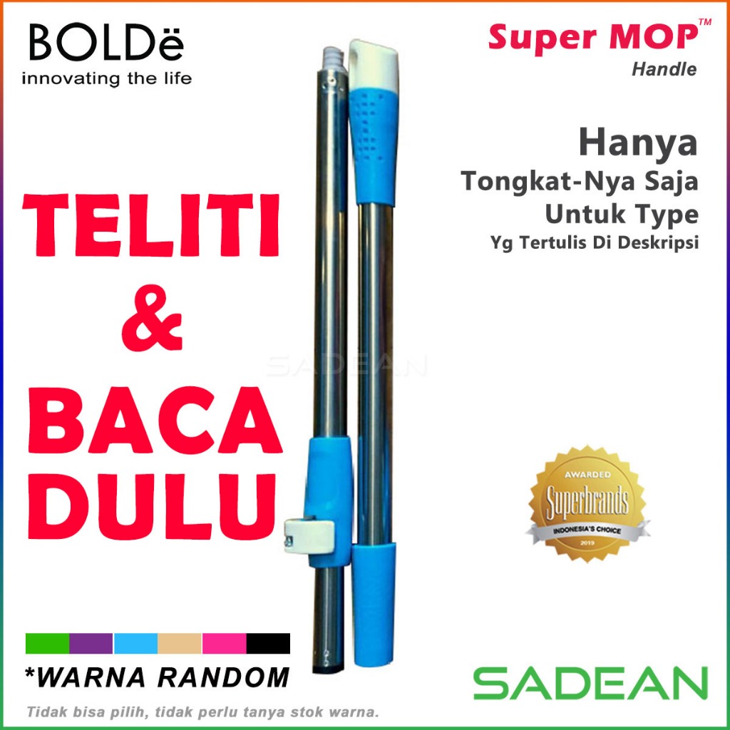 Handle Super Mop BOLDe Tongkat Pel 2 Pcs Asli
