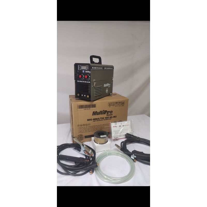 Mesin las MIG MMA TIG 160 Multipro Argon CO2 Heavy Duty - Tanpa gas flux CO