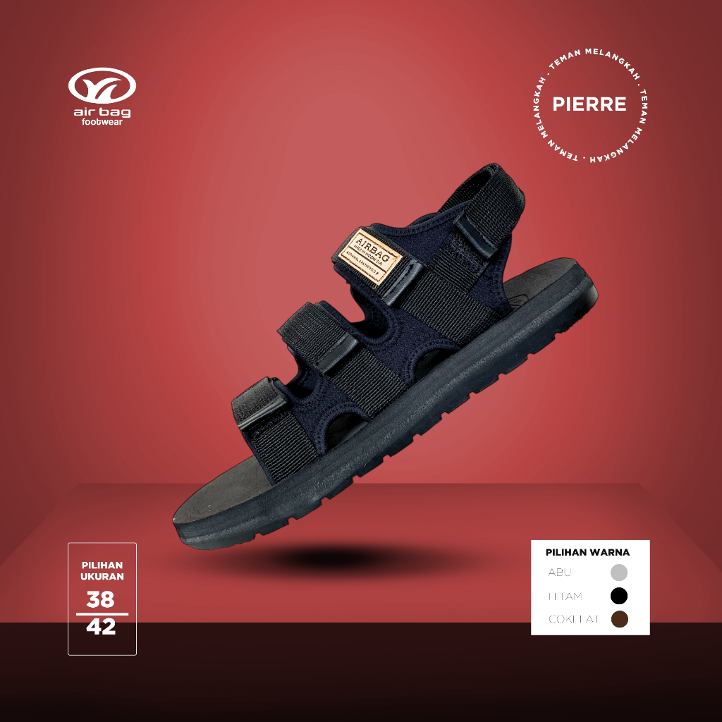 Pierre Airbag Footwear - Sandal Gunung Pria Sandal Outdoor Unisex Sandal Travelling Kuat Nyaman Sand