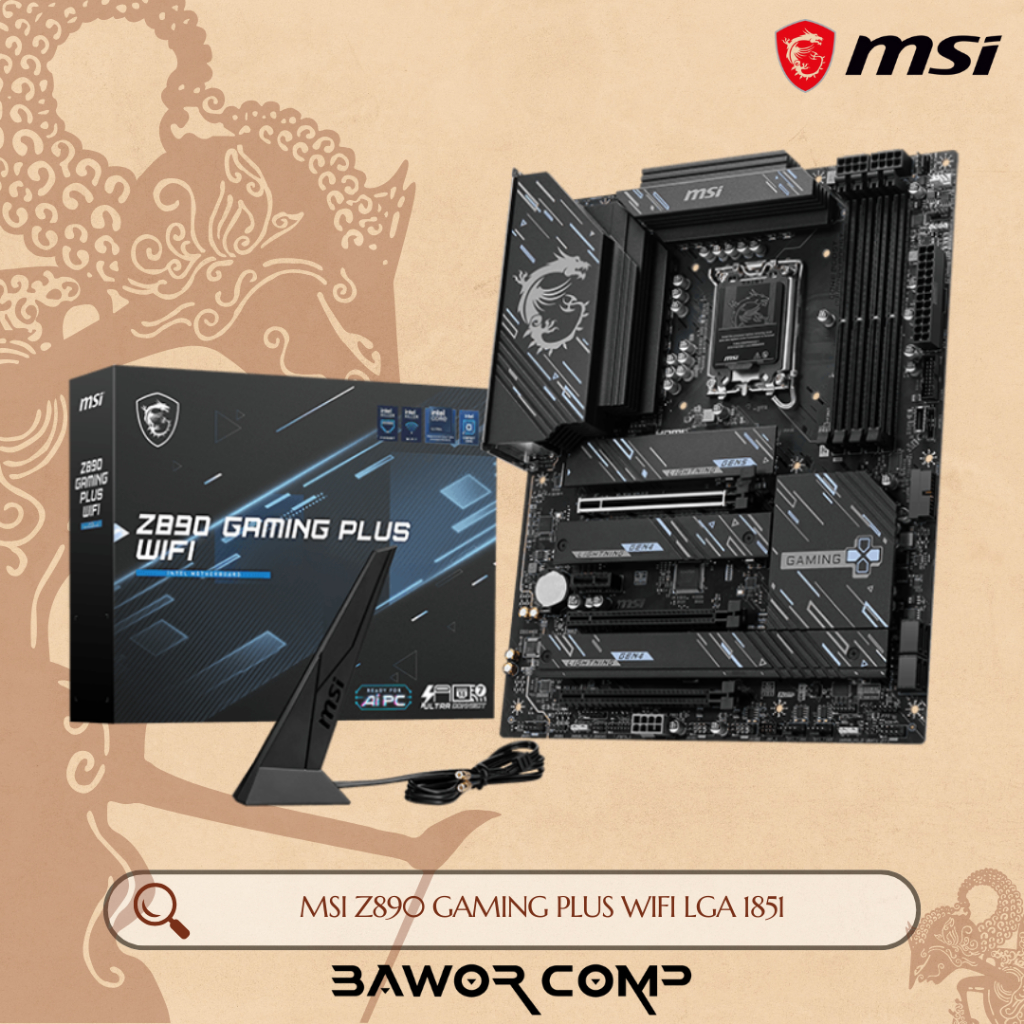 Motherboard MSI Z890 GAMING PLUS WIFI Mobo for Intel Core Ultra LGA 1851 ATX