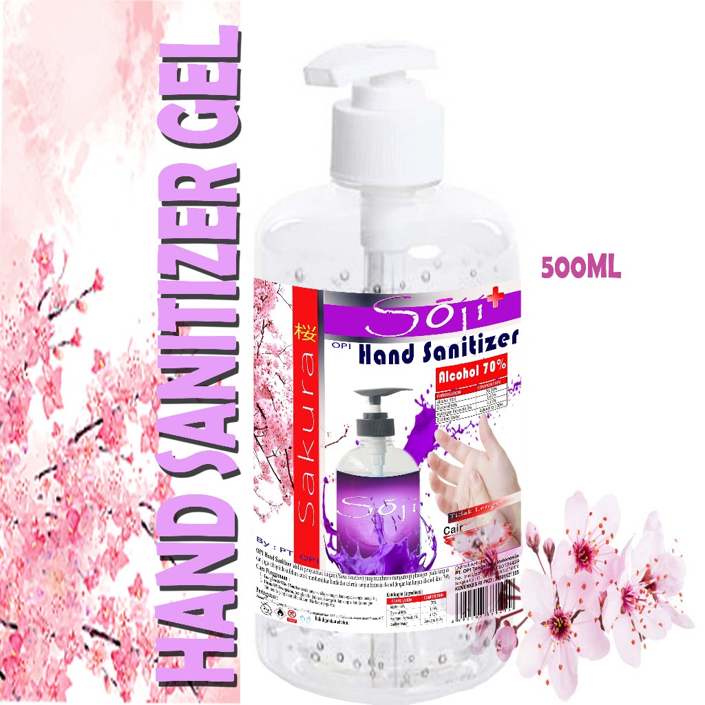 Hand sanitizer gel 500ml wangi sakura JK3419
