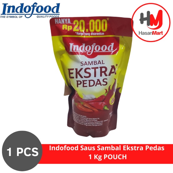 

TERMURAH Indofood Saus Sambal Ekstra Pedas 1 kg POUCH [1 PCS]