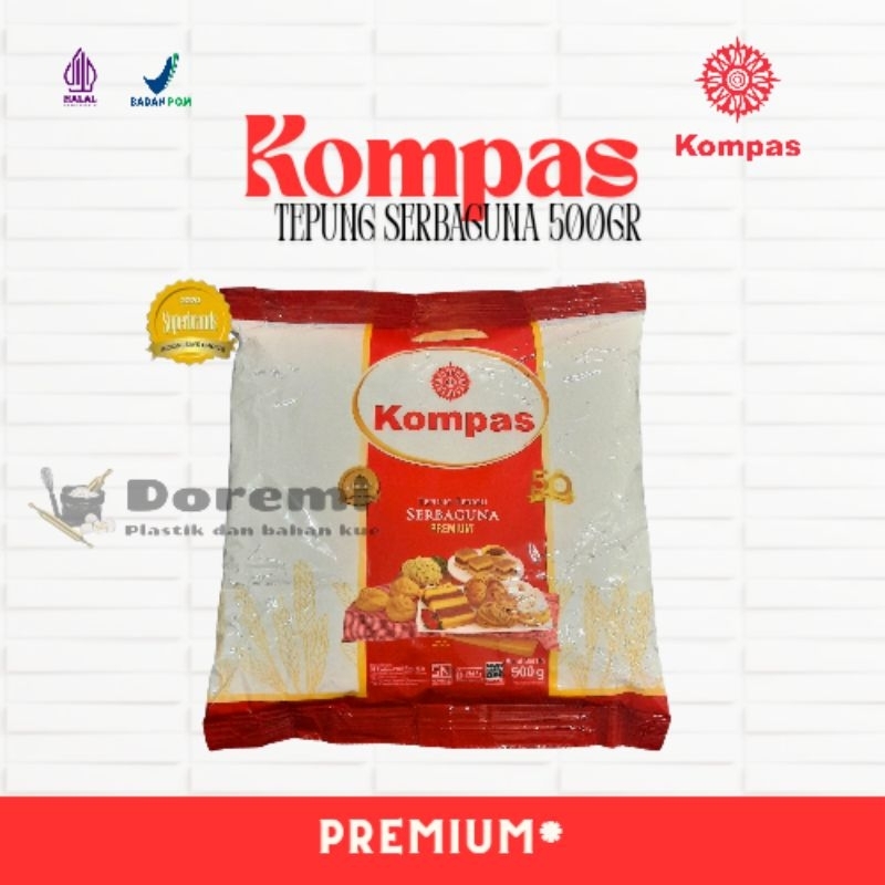 

Tepung Kompas 500gr / Tepung serbaguna 1/2 kg / Tepung Gorengan / Tepung untuk Kue
