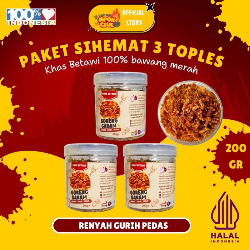 

Paket Sihemat 3 Toples Goreng Garam Khas Betawi