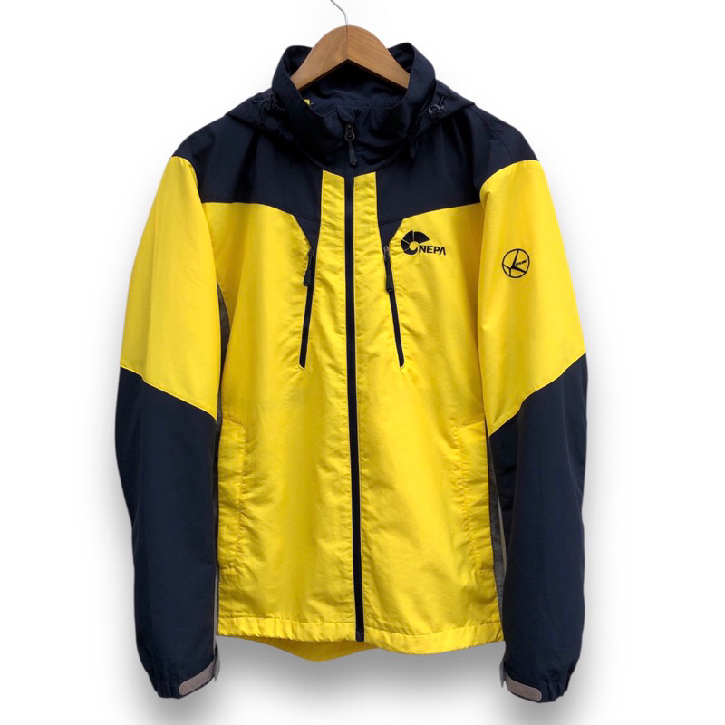 Jaket NEPA Outdoor Kuning Biru Navy Pekat Water Repellent GorpCore