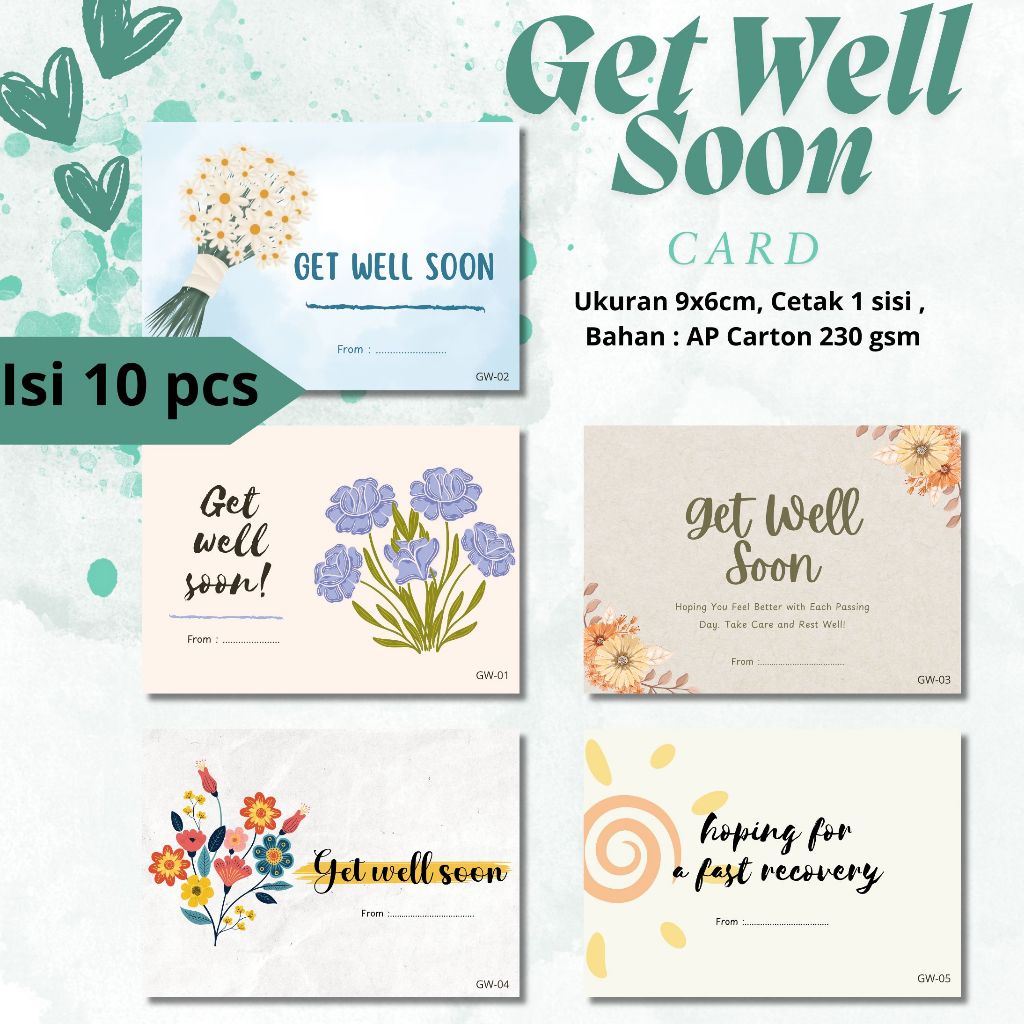 

Kartu Ucapan / Get Well Soon Card / Kartu Ucapan Semoga Cepat Sembuh