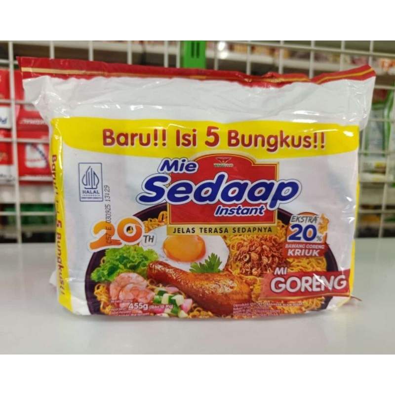 

Mie Sedaap Mie Instan Goreng (1 Dus isi 8 bag@5pcs)