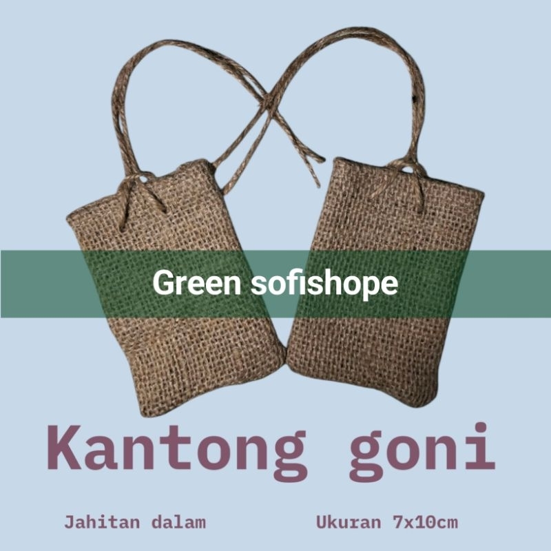 kantong goni ukuran 7x10cm/kantong souvernir/kantong parfum kopi/jahitan dalam warna coklat natural