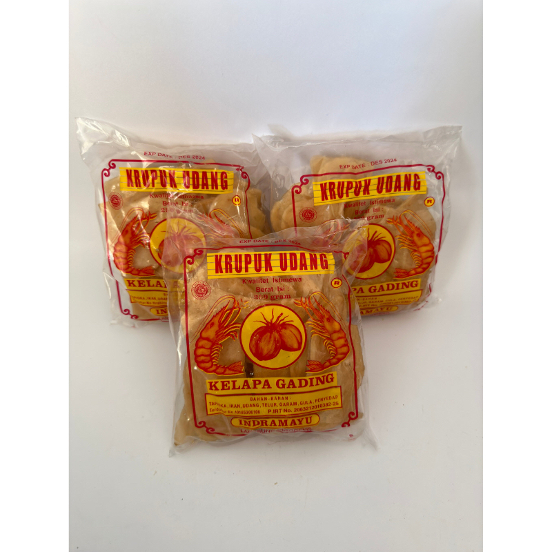 MURAH [ 250 gr ] Kerupuk Udang Kelapa Gading - Kerupuk Udang Indramayu - Kerupuk Mentah