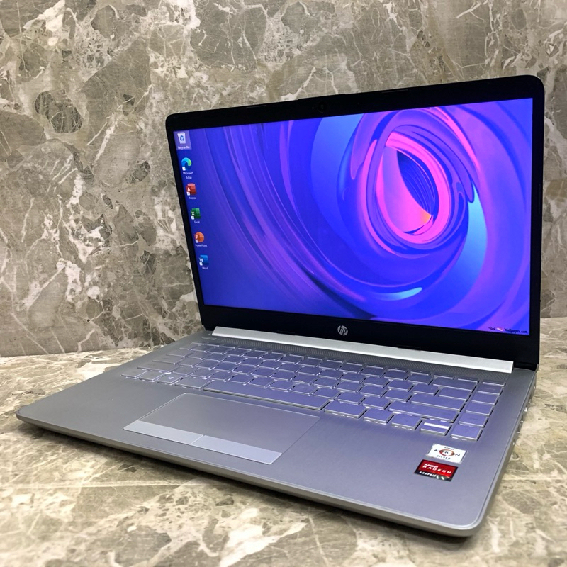 Laptop HP 14S DK1507AU Athlon Silver 3050U RAM 8 GB/SSD 512 GB Radeon graphics 14”FHD Display Mulus