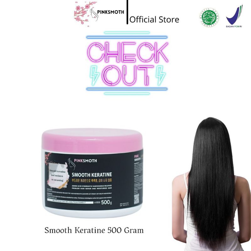 PINK SMOTH keratin pelurus rambut tanpa catok dan catok