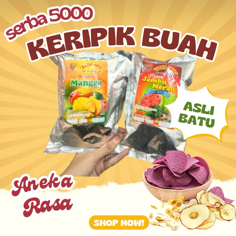 

Keripik Buah camilan Khas Batu aneka kerupuk keripik jambu Keripik apel Batu Keripik ubi