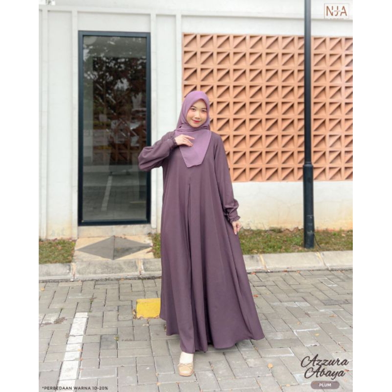 Azzura Abya By NJA | Gamis Wanita Muslimah | Abaya polos | Gamis Polos | Abaya Busui | Gamis Busui f