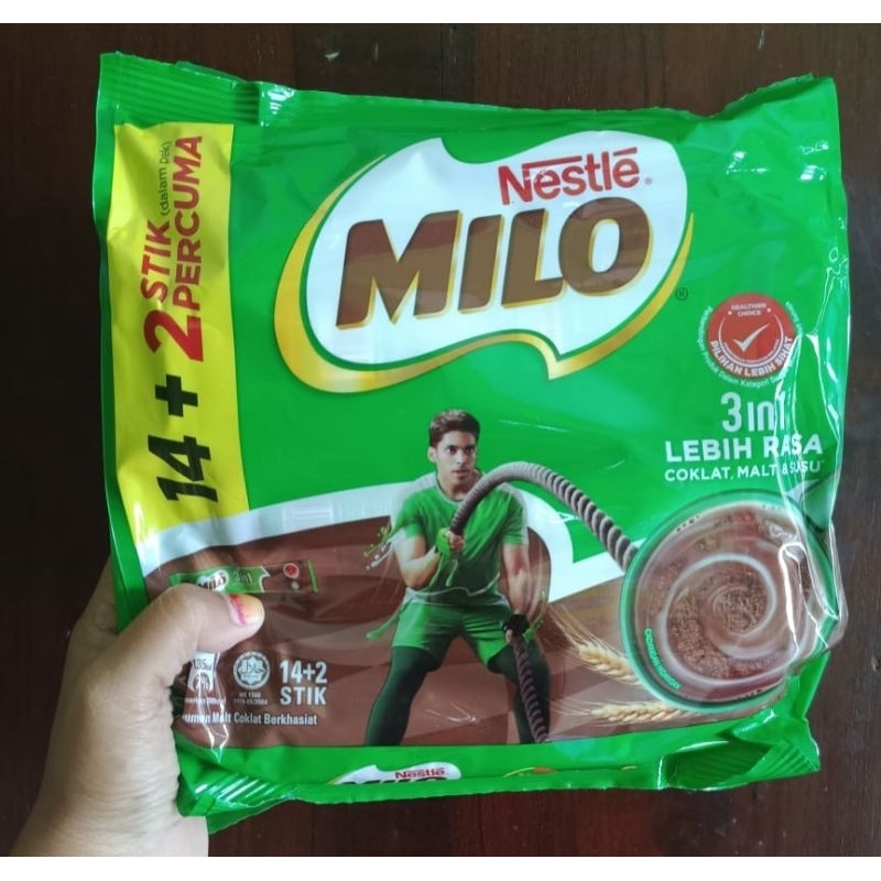 

Milo 3 in 1 ORI MALAYSIA isi 16 stik