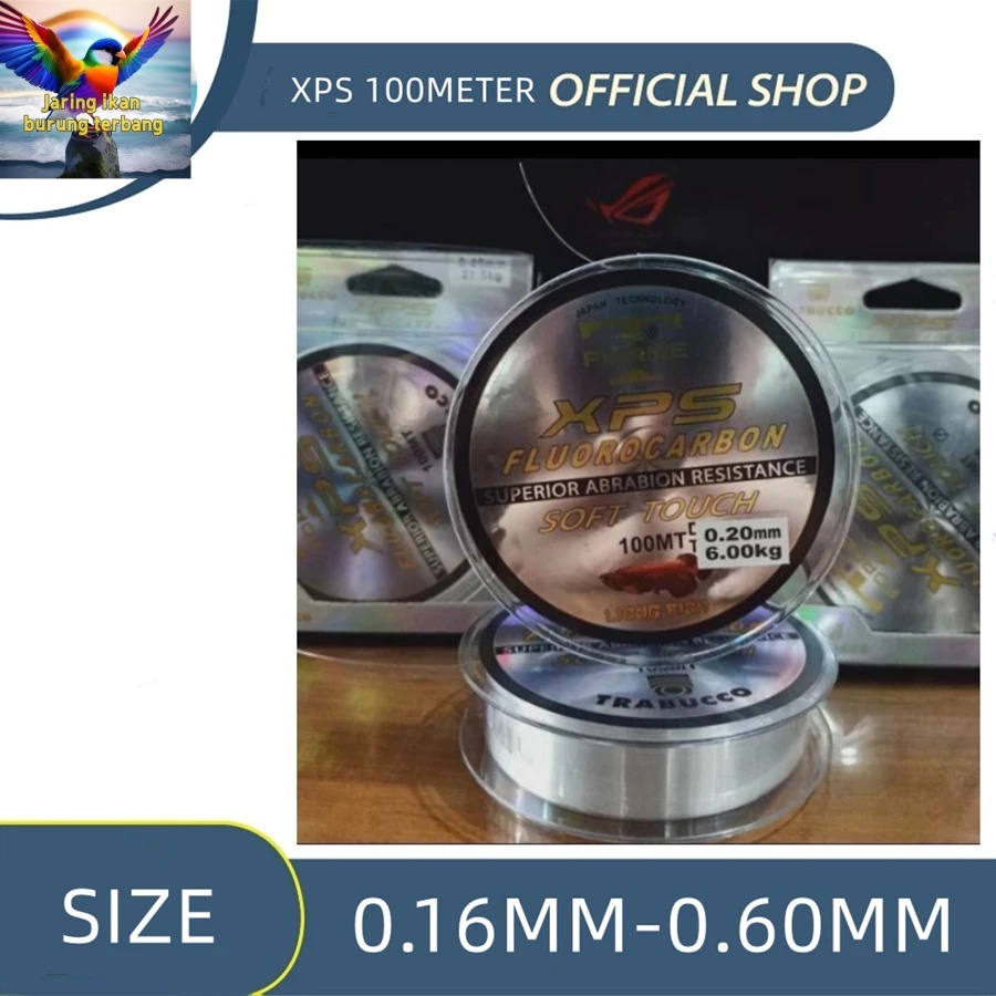 Senar Pancing Leader XPS FLUOROCARBON 0.16MM-0.60MM terlali murah 100M