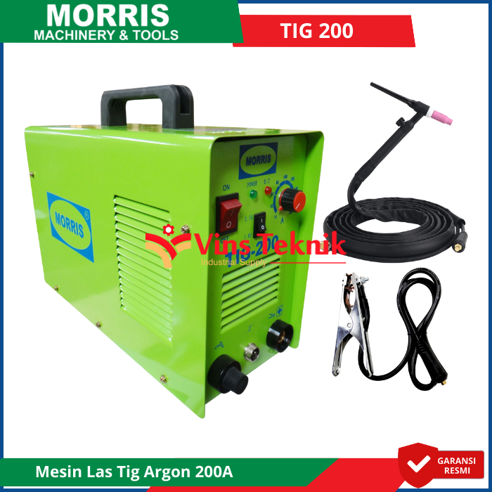 MORRIS TIG 200 Mesin Las Travo Las Trafo Las Argon Stainless Las Inverter 200A TIG200
