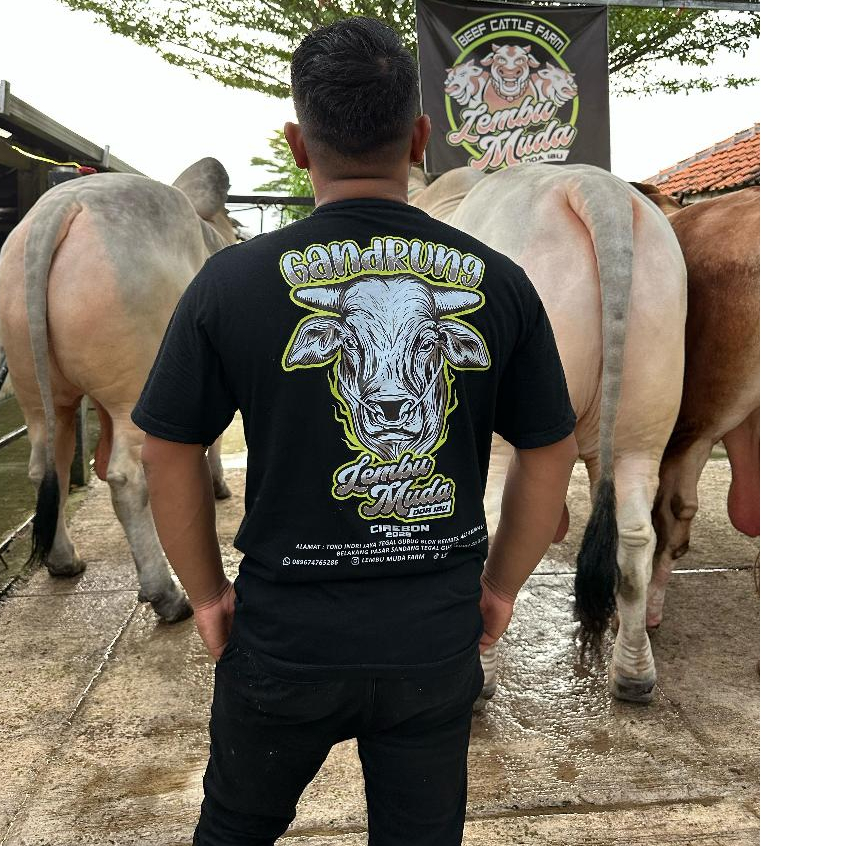 KAOS KEREN SAPI GANDRUNG HITAM distro