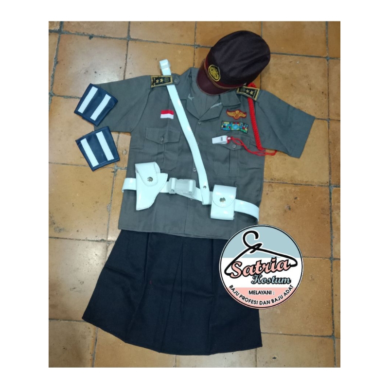 FREE ONGKIR BAJU PROFESI ANAK PAUD TK SD BAJU POLWAN POLANTAS ANAK BAJU POLISI ANAK CEWEK BAJU