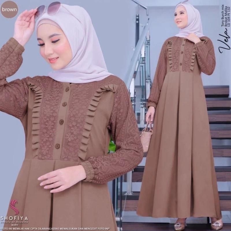 ❤️Devstore❤️ Gamis Crinkle Airflow vela Brukat