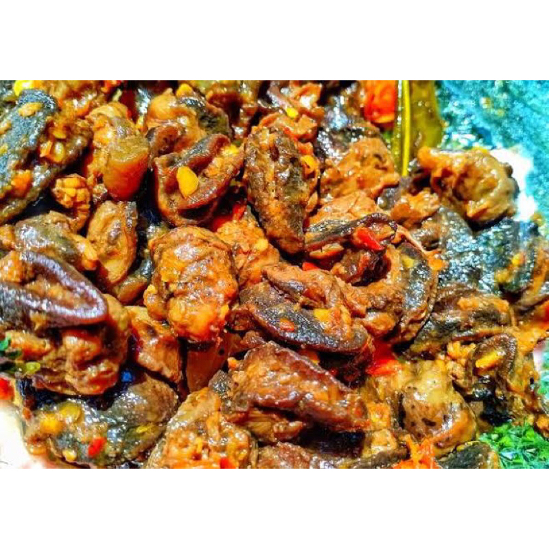 

sambal rica rica pedas nampol bekicot / siput kemasan pouch 250g