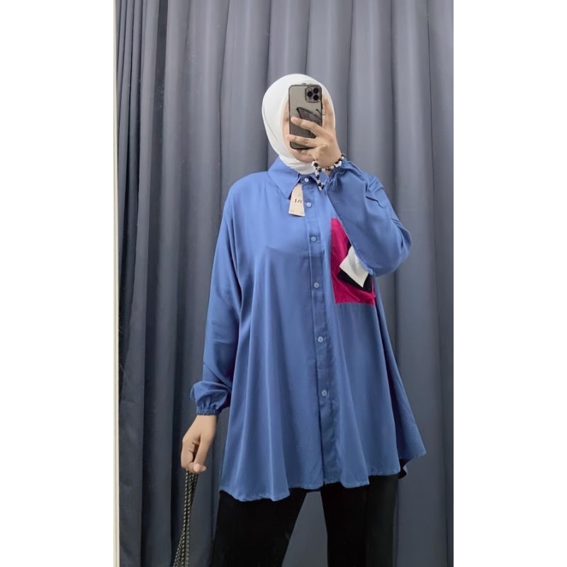Atasan Rayon twill / kemeja blouse Rayon twill