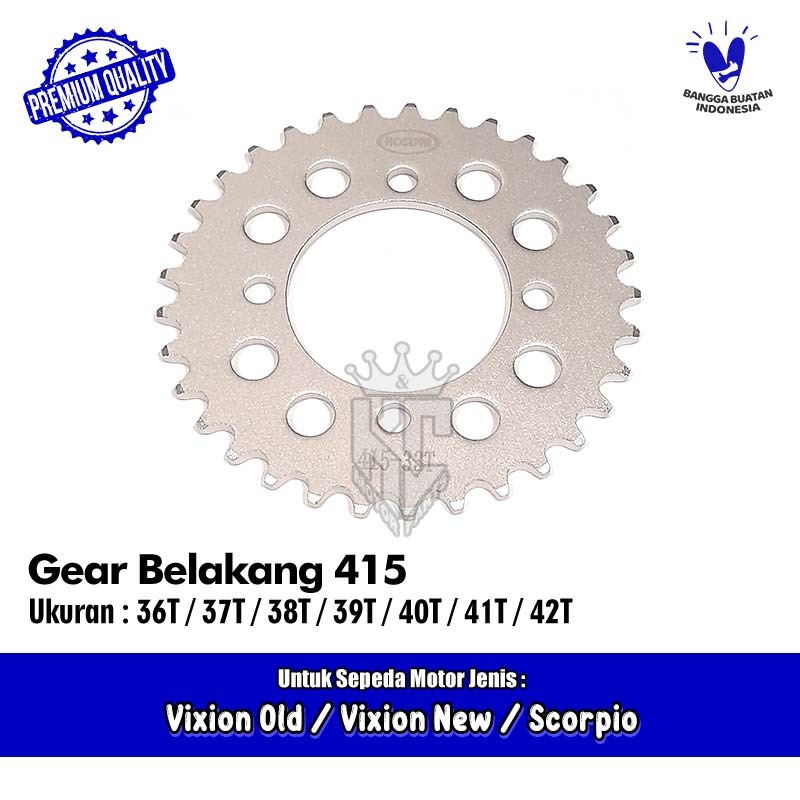 Gear Gir Gigi Belakang 415 Yamaha Vixion Old New Scorpio Z MX King 36 37 38 39 40 41 42 T Grade SSS