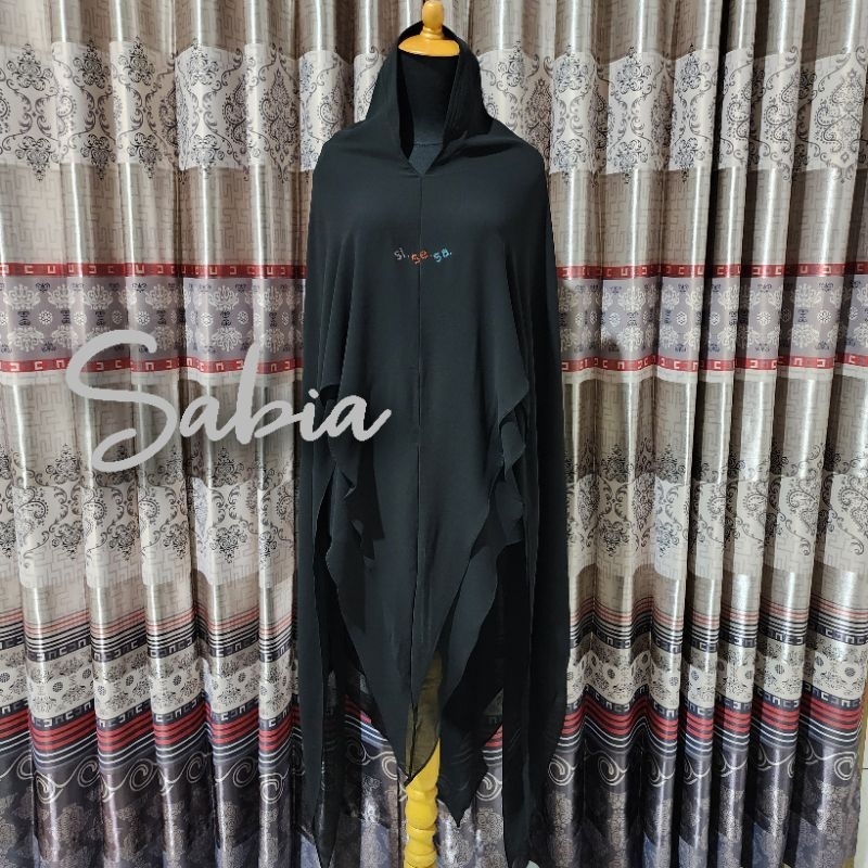 KHIMAR HITAM (Jumbo) look a like khimar sisesa